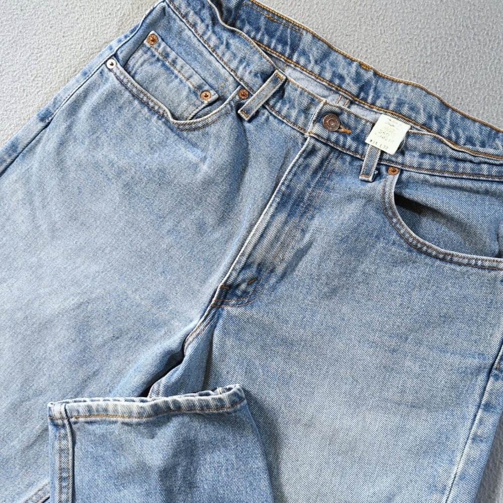 Levi's 550 Relaxed Fit Jeans Mens 34x32 (Fits 32x33) Light Wash Blue VTG 90s USA